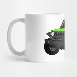 Green Jeep Wrangler Illustration Mug